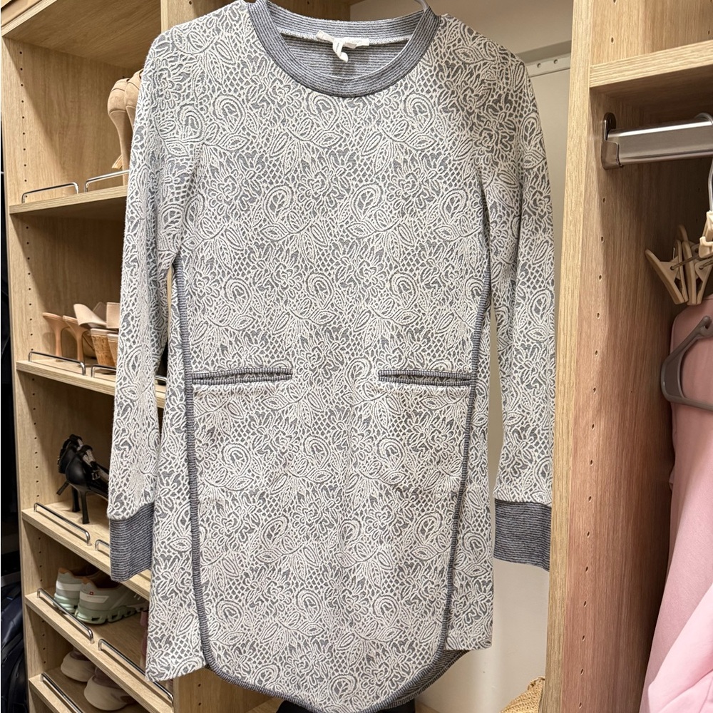 Bcbgeneration Gray Patterned Knit Top - image 2